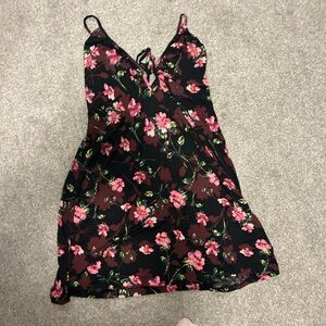 Floral Black and Pink Chemise